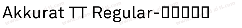 Akkurat TT Regular字体转换